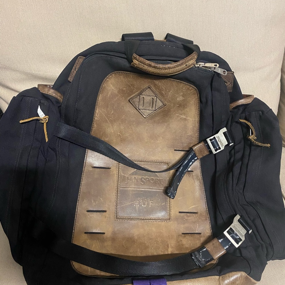 HUF x Jansport Black and Tan Men's Backpack